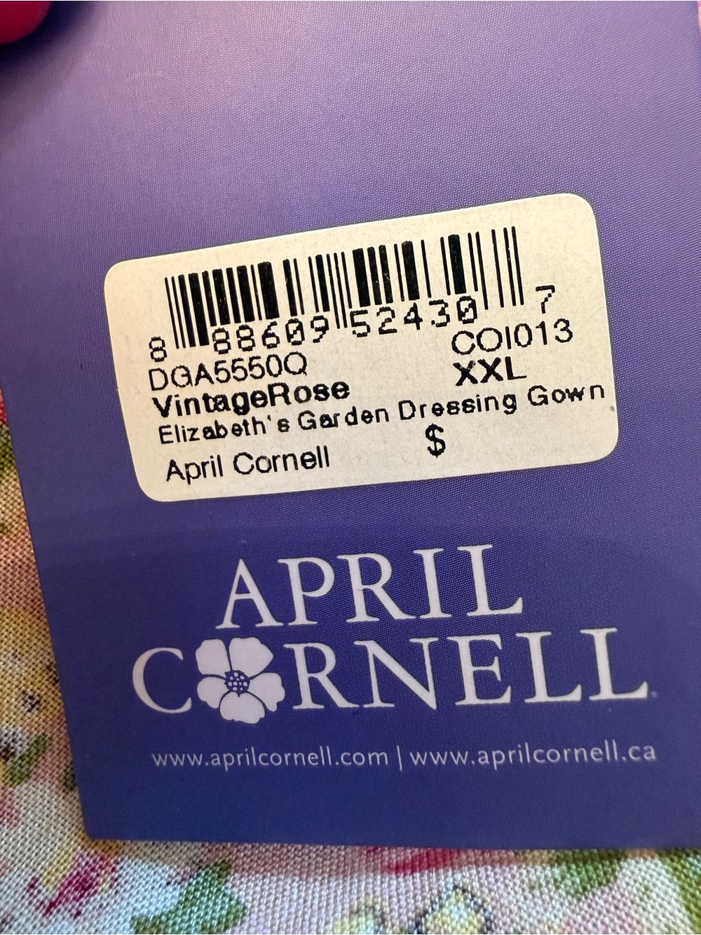 April Cornell Elizabeth's Garden Dressing Gown Sz XXL - Picture 10 of 10